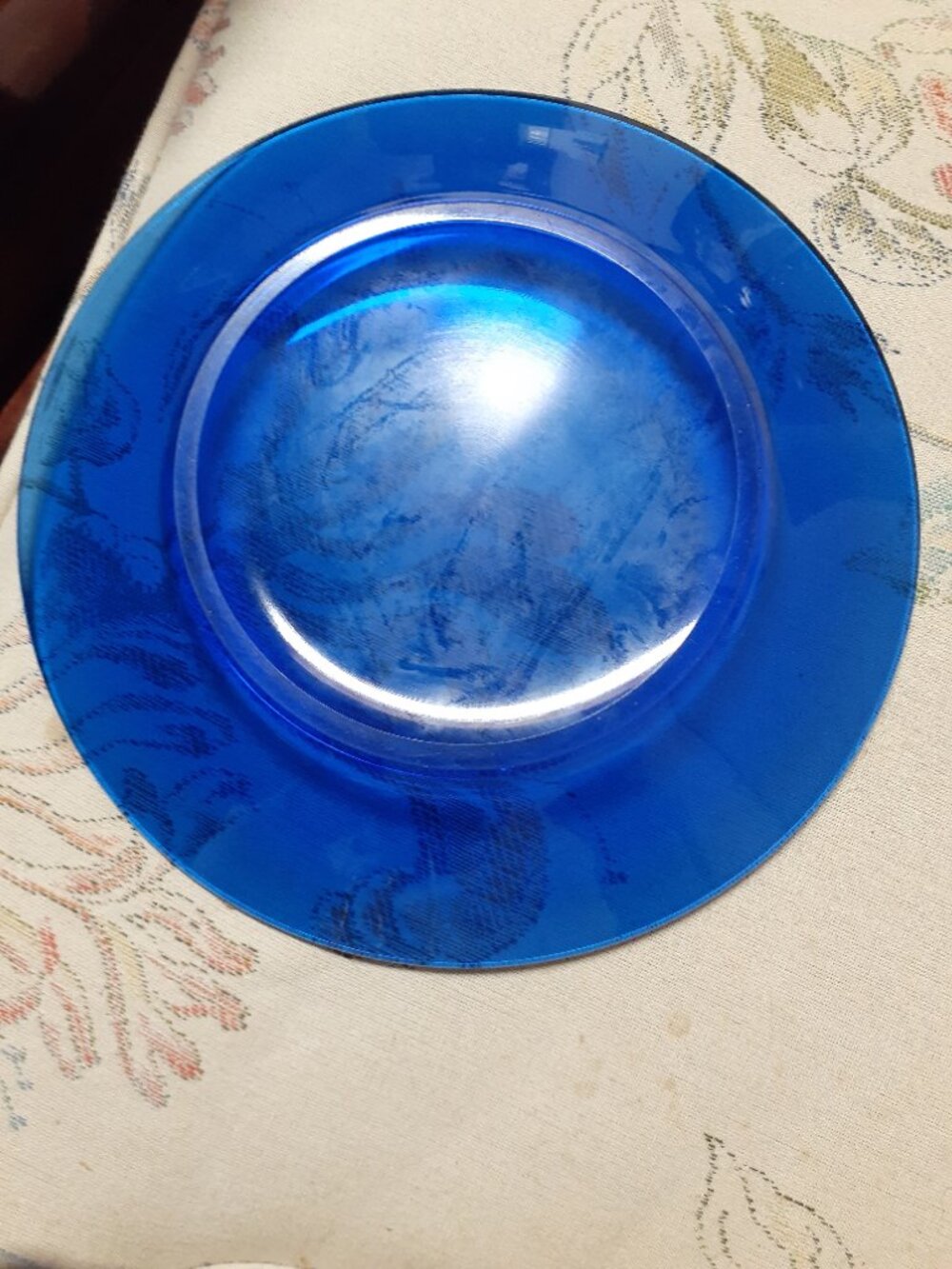 vtg colbolt blue plate